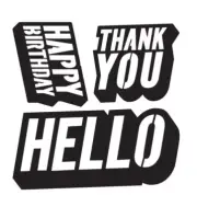 Retro Sentiments - Darice Craft Dies 3/pk Cut Emboss Stencil Thank you 30032567