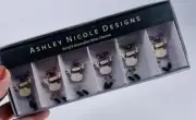 Ashley Nicole Wine Holiday Christmas Snowmen Wine Charms Beads New Set of 6