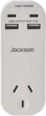Jackson Dual USB-A & USB-C AC Charger