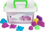 Educational Colours Sensory Magic Sand with Moulds 2 kg, Purple