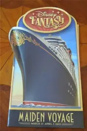 Disney Cruise Line DCL Fantasy MAIDEN VOYAGE 2012 Commemorative Folder of Menus