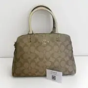 LOVELY COACH MINI LILLIE CARRYALL IN SIGNATURE CANVAS BAG 91494 NWT!