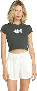[Volcom] Women's Stoneshine Beach Shorts – Relaxed Pull-on Style, Drawstring Waist, 2.5” Inseam, Casual Warm Weather Comfort