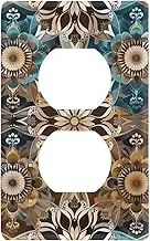 Bohemian Floral Decorative light plates switch covers unique plates for light switches tapa para switch de luz 4.53" x 2.76" Toggle Switch