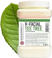 Vajacial Jelly Mask Peel-Off Bikini, Underarms Area Peel Mask - Tea Tree with Pieces of Tea - Professional Size 23oz by Sugaring NYC