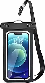 AIRLYFE Waterproof Phone Case for iPhone 16 15 14 13 Plus Pro Max, IPX8 Cellphone Dry Bag 12 11 Pro Max XR X 8 7 6S Plus SE, Galaxy S24 S23 S22 S21 S20+ S20 Plus Note, Pixel up to 7" w Lanyard (Black)
