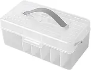 Portable Cable Storage Box Multi Organizer for Cords Chargers and Accessories Versatile Storage Case for Office Home and Travel Transparent Design for Easy Access