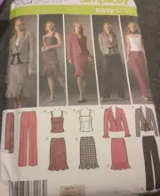 SIMPLICITY Pattern # 4885 Misses' /PETITE TOP, PANTS, SKIRT, JACKET & SCARF UC/