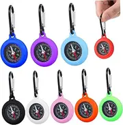 JUMPLAWN 9pcs Accurate Navigational Tool with Carabiner for Hiking Camping Travel Lightweight and Portable Outdoor Survival Gear