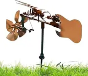 Metal Windmills for The Yard - Metal Yard Windmills - Microphone Bell Bee Decoration Wind Spinner for Park Farmhouse Patio Seasonal Landscape