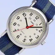 TIMEX WEEKENDER CENTRAL PARK T2N654 Men Women Unisex Nato Strap Blue Gray