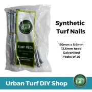 Turf Nails for Synthetic Grass - 150mm Galvanized, Pack of 20