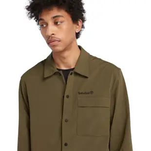 Timberland 男款深綠色長袖襯衫外套|A2JJRA58