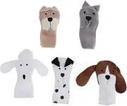 Gogogmee 5pcs Cartoon Animal Finger Puppets Educational Plaything for Imaginative Storytelling Soft Dolls for Enhance Communication Skills Creativity for Boys