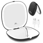 Rechargeable Compact Makeup Mirror Dimmable Led Lights 1x/10x Magnification Gift