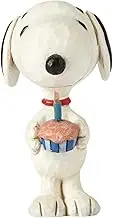 Enesco Peanuts by Jim Shore Snoopy Birthday Mini Figurine, 3 Inches, Multicolor