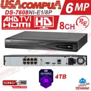 HIKVISION 8CH POE NVR 8 CHANNEL POE DS-7608NI-E1/8P 6MP H.264 Network NVR