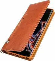 [Generic] for Samsung Galaxy A23 (Color: Brown) Leather Wallet Magnetic Flip Case with Durable Closure