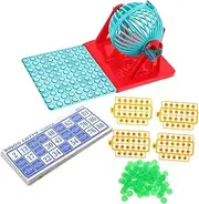 DRESSOOS Interactive Bingo Game Machine Hand Cranked Toy for Boys and Girls Fun Party Accessory