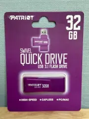NEW - Patriot - Pink 32GB Flash Drive, Swivel Memory Quick Drive USB 3.1 (NWT)