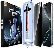 MAGIC JOHN 2 Pack for iPhone 16 Pro Max 6.9 inch Privacy Tempered Glass Screen Protector, Auto Dust-Elimination, Bubble Free, HD Clear, Easy Installation