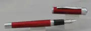 Monteverde Strata Red & Chrome Fountain Pen - New In Box - Omniflex Nib