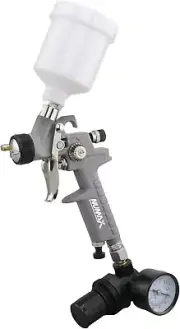 Gravity Feed Spray Gun with plastic cup SPS08 Pneumatic 0.8mm Tip Mini HVLP