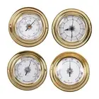 4x Thermometer Hygrometer Barometers Clock Weather Stations Wall Mounted Indoor