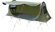 [Night Cat] Pop-up Camping Tent: 1 Person Tent Waterproof Instant Easy Setup Tunnel Tent Fits with Camping Cot (Exclueded)