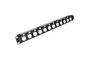 1Ru 12 Chan Pre Punched Panel Rack D Mount XLR Connectors