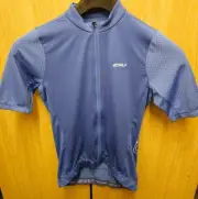 2XU - Aero Cycle Short Sleeve Jersey - Women's - Blue White Reflective Small