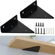 Black Shelf Bracket, 2 Pcs 3.1",Shelf Supports - Hidden 2 Pieces, Small