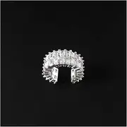 Ear Studs S925 Silver Single Double Layer Diamond Ear Bone Clip Female Light Luxury Temperament Luxury Brand Monaco Jewelry Ear Stud