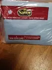 Vintage Savoy Percale Luxury Twin Fitted Sheet Made In USA Color Blue