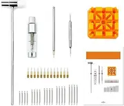 [RUIENGCOMM] 39Pcs Removal/Repair Kit Tool 20PCS Watch Spring Bars 13PCS Spare Needle pin Removal Tool Watch Repair Tool Kit for Watch Back and Link Removal & Strap Adjustment, ‎silver, Gold, Black