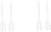 Zerodeko 2sets Pasta Fork Silicone Reusable Cooking Forks Long Handle Heatproof for Serving Set 2pcs*2