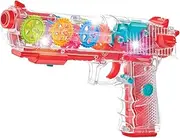 ArtCreativity Light Up Gear Toy Gun for Kids, With Moving Gears, LED Effects, and Music, Batteries Included, Interactive Toy Guns for Boys, Great Gift Idea