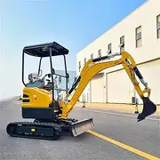 Mini Excavator with Hydraulic System – Portable, Lightweight Crawler Excavator with Bucket for Gardens, Roads, Construction, and Farms