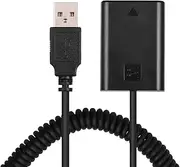 5V USB NP-FW50 Dummy Battery Pack Coupler Adapter with Flexible Spring Cable Compatible with A7 A7II A7R A7S A7RII A7SII A6000 A5000 A3000 NEX5 NEX3 ILDC Camera