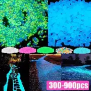 LOT Luminous Stones Glow in Dark Pebbles Garden Glowing Rocks Fish Tank Decor