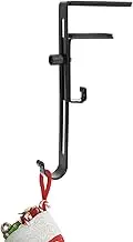 Christmas Stocking Holder - metal hook for garland, garland, stocking mantel holder, Christmas stocking holder is built to last with sturdy metal construction, rusted finish, stainless steel