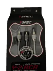 T-Spec 2-Channel Marine Grade RCA Quad Twist 1 Male to 2 Female Audio Cable