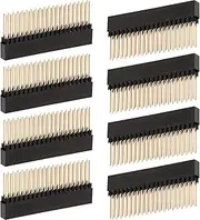 2 x 20 (40 Pin) Extra Tall Female 0.1 Inch Pitch Stacking Header Compatible with Raspberry Pi A+/B+/Pi 2/Pi 3 Extra Tall Header (Pack of 8)