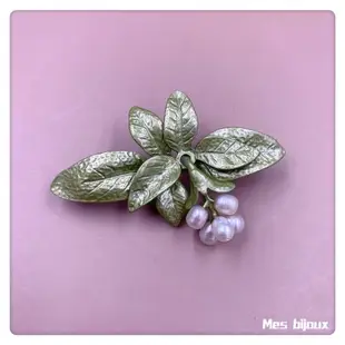 Bijoux歐美小眾復古花卉植物珍珠