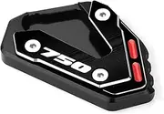 Compatible with GSX R 600 GSX-R 750 GSXR 1000 1000R Motorcycle Kickstand Extension Foot Side Stand Enlarger Plate Pad(GSXR750 Black3)