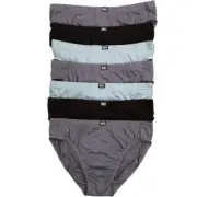 7 x Mens Rio Sexy Hipster Brief Cotton Underwear Jocks Grey