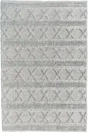 Artist 3 Spotted Grey Tribal Bohemian Wool Rug