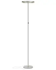 BRIGHTECH Halo Silver LED Floor Lamp