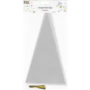 Clear Triangle Cellophane Bags 16cm x 30cm (Pack of 25)