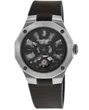 New Baume & Mercier Riviera Black Skeleton Dial Rubber Strap Men's Watch 10721